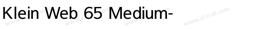 Klein Web 65 Medium字体转换